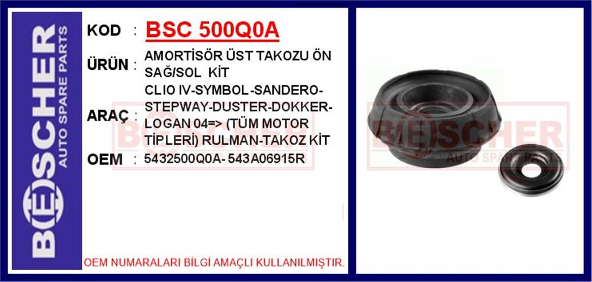 Renault Clio 4 Symbol Sandero Amortisör Üst Takozu Ön 5432500Q0a-543A06915r