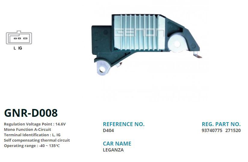 Daewoo Leganza Alternatör Konjektörü 12V L IG GENON