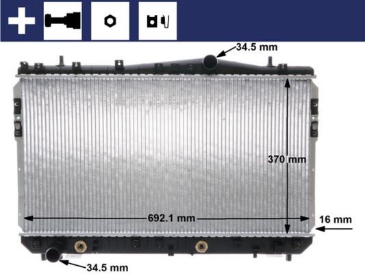 Daewoo Optra Motor Su Radyatörü MAHLE