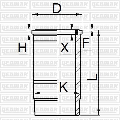Daf MX300 340 375 Gömlek Q130.0MM STD YENMAK