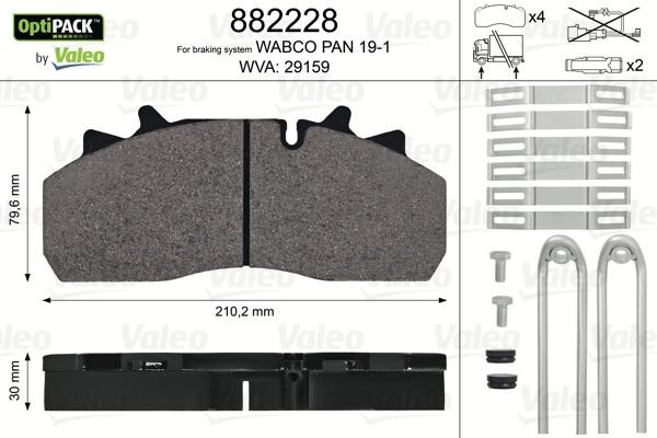 DAF 55 F Disk Fren Balatası Optipack Sensörsüz VALEO