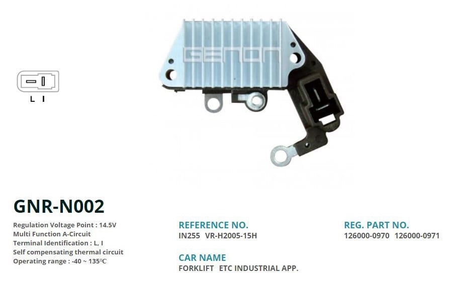 Daihatsu Subaru Forklift İş Makinası 57.5mm Alternatör Konjektörü GENON
