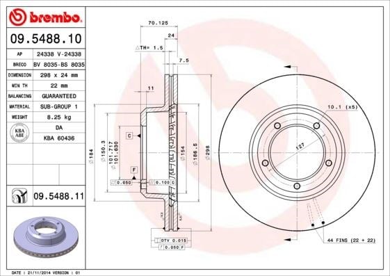 Land Rover Defender Ön Fren Diski Havalı BREMBO