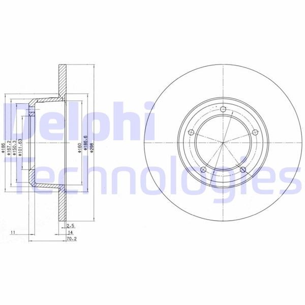 Land Rover Defender 110 130 90 Discovery Range Rover Ön Fren Diski Deliksiz DELPHI