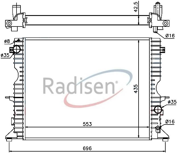 Land Rover Defender Radyatör 2.5 TDI RADISEN