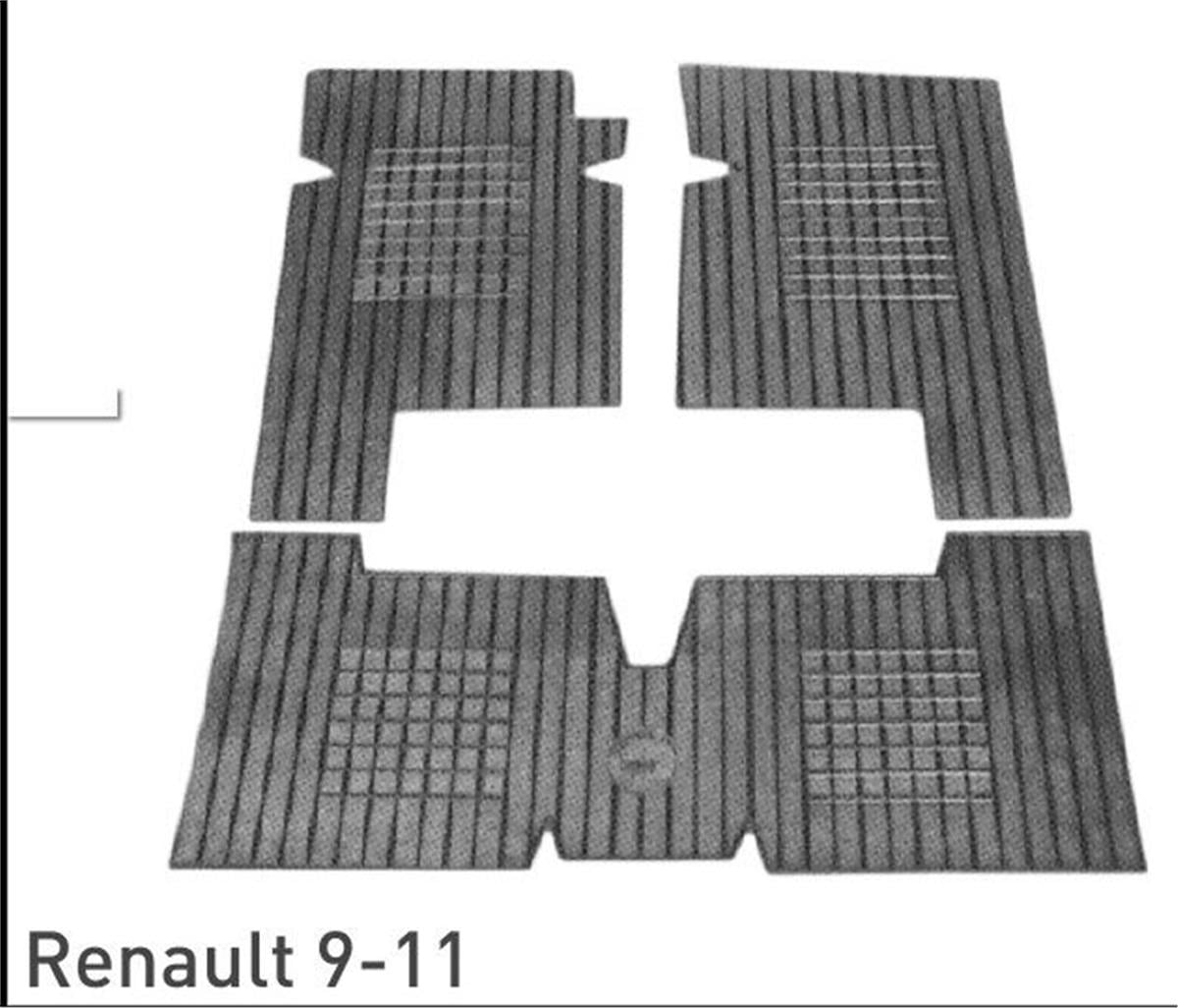 Dekoratif Kauçuk Paspas Renault R9-R11 Siyah