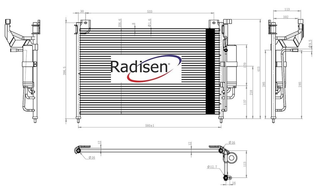 Mazda Demio Klima Radyatörü RADISEN