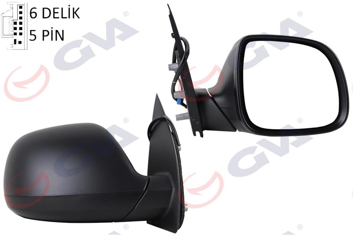 Dış Dikiz Aynası Elektirikli Sağ Isıtmalı Amarok 09- Desenli 5 Fiş