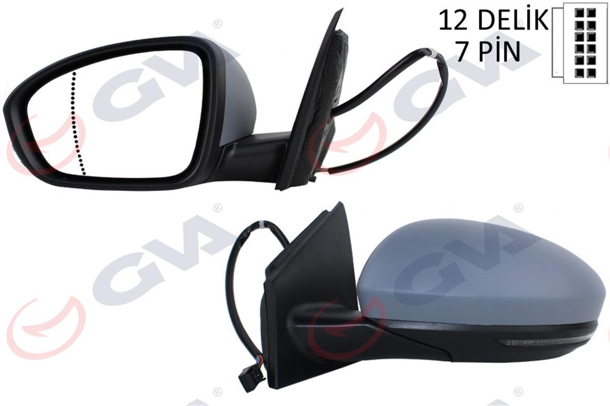 Dış Dikiz Aynası Elektirikli Sol Megane 1V 15 Isıtmalı Sinyalli Astarlı Vm-6142E