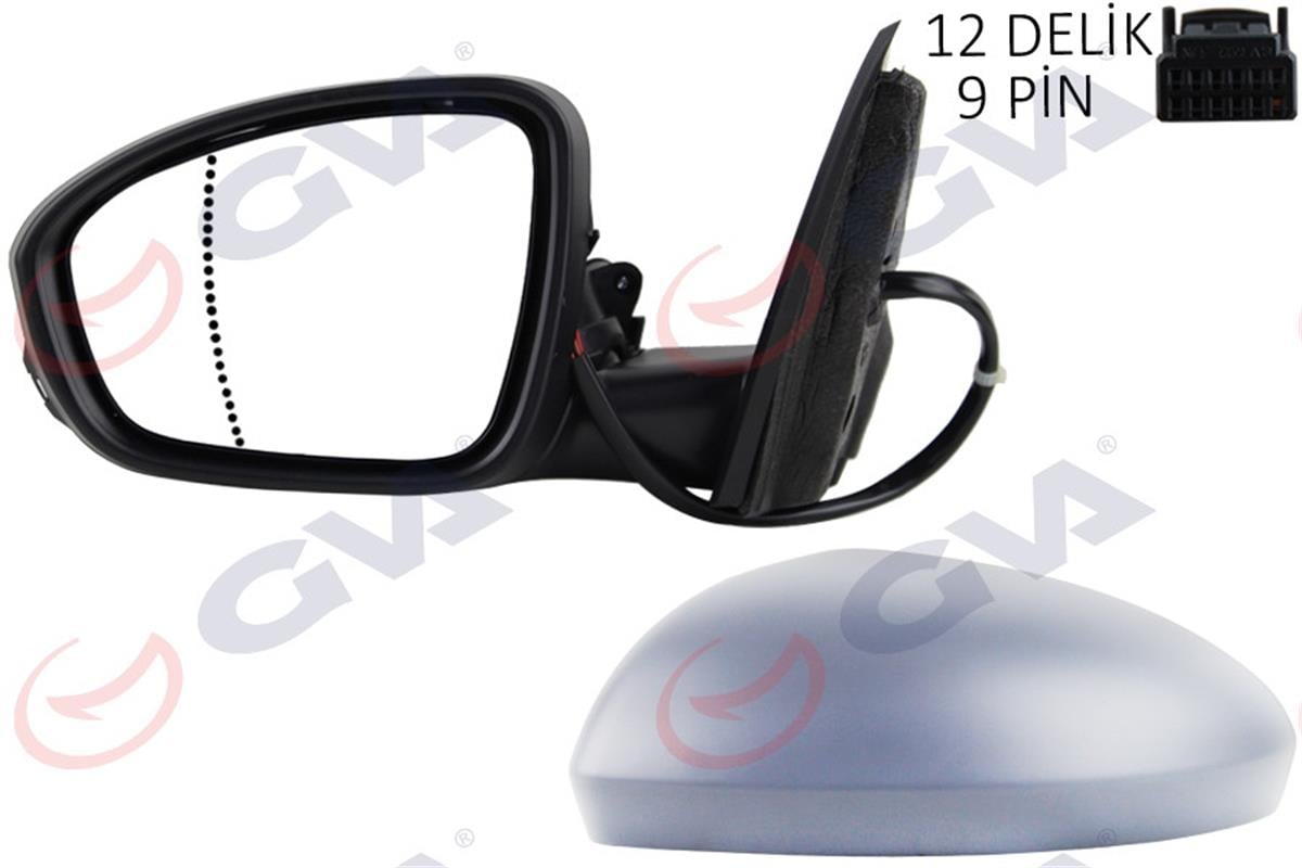 Dış Dikiz Aynası Elektirikli Sol Megane 1V 15 Isıtmalı Sinyalli Astarlı Katlanır