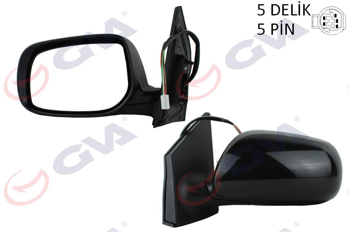 Dış Dikiz Aynası Elektrikli Astarlı Isıtmalı Sol Corolla 08-10 Vm-6263Nehpl