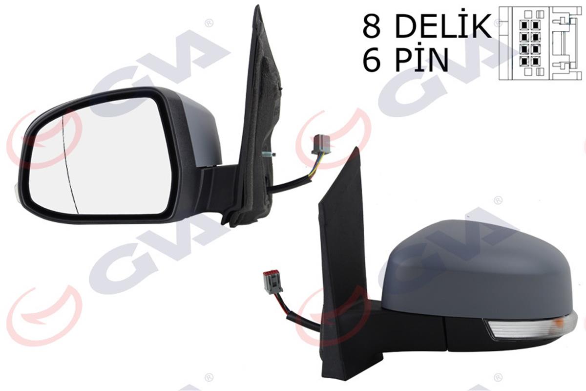 Dış Dikiz Aynası Elektrikli Isıtmalı Sol Sinyalli Focus 08=> (Astarlı) Vm-6304Eh