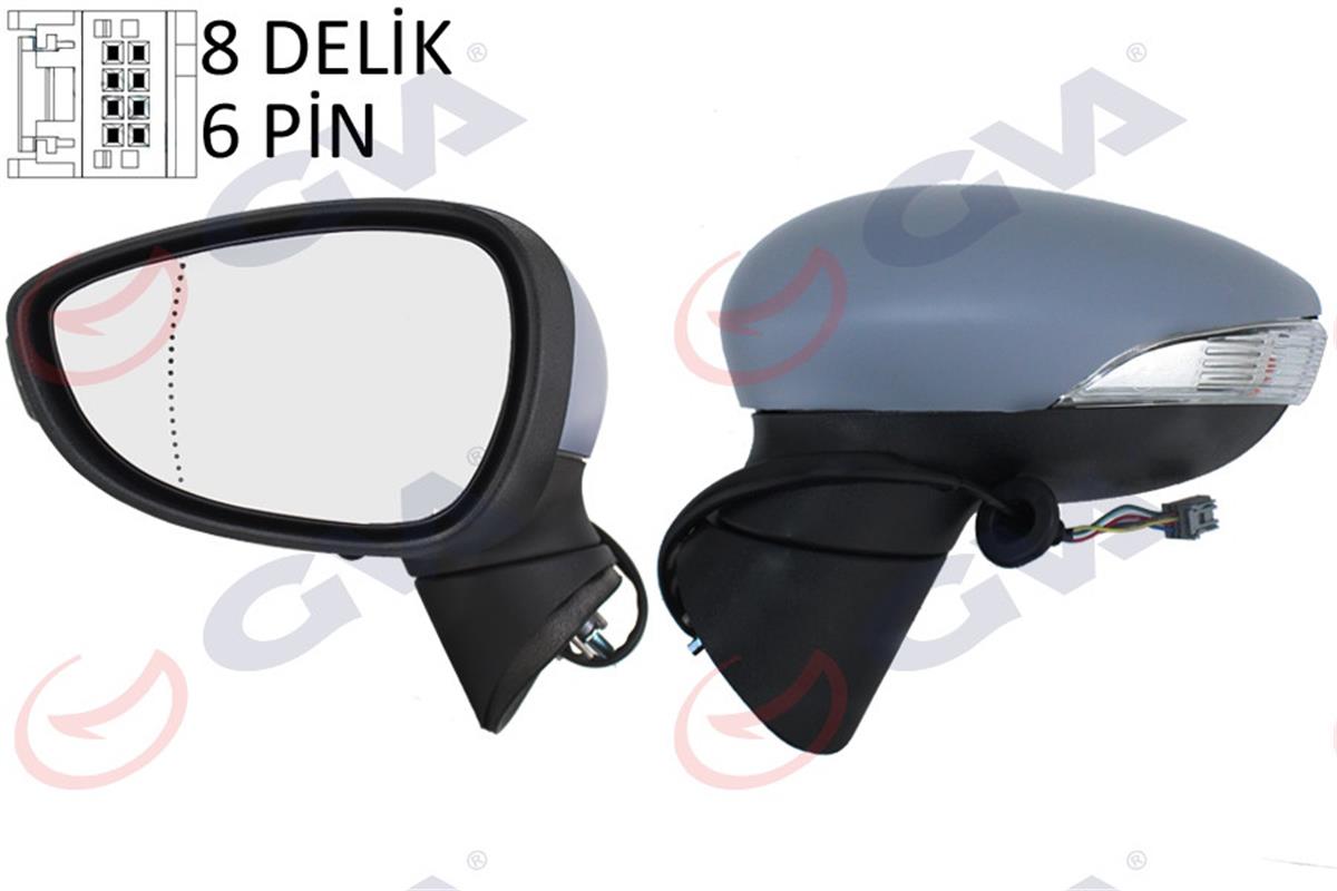 Dış Dikiz Aynası Elektrikli Isıtmalı Sol Fiesta 08 Sinyalli-Astarlı-Asferikli Ca