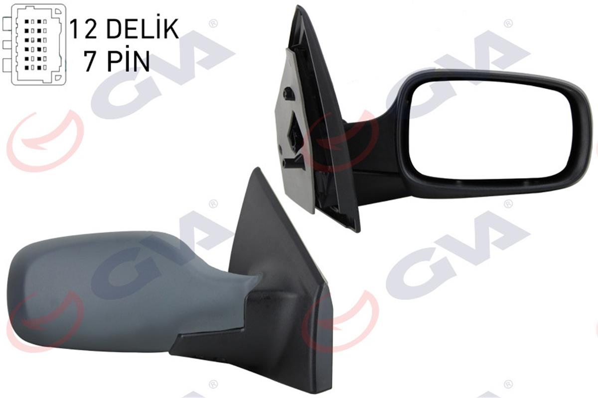 Dış Dikiz Aynası Elektrikli Isıtmalı Sağ Clio 05-09 Astarlı Sensörlü Vm-6136Ehps