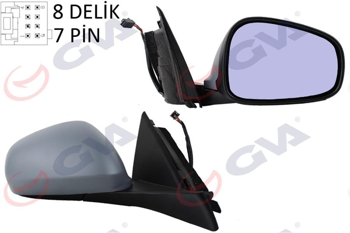 Dış Dikiz Aynası Elektrikli Sağ Alfa Romeo Mıto 09 Astarlı Asferik Cam Sensörlü