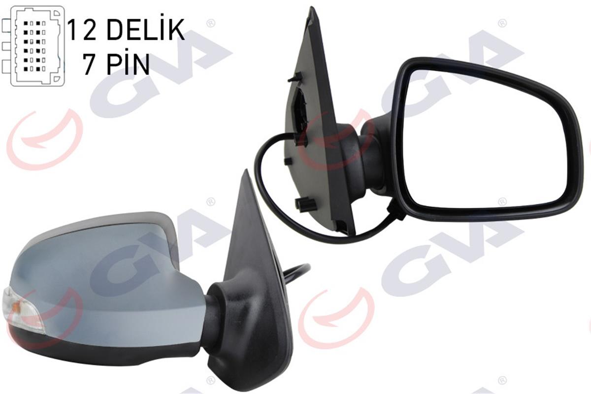 Dış Dikiz Aynası Elektrikli Sağ Clio Symbol-Sandero 13 Sinyalli Astarlı Konveks