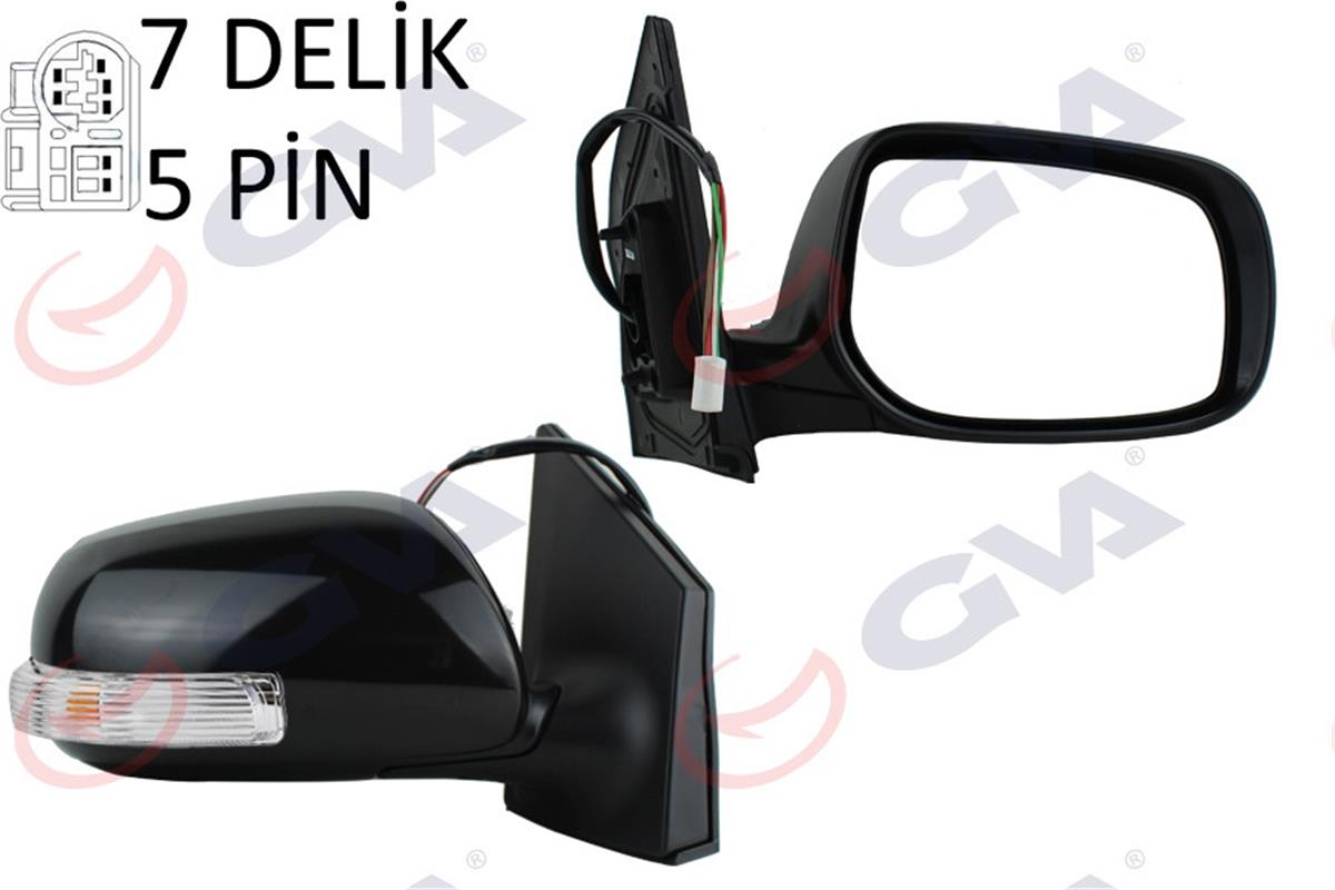 Dış Dikiz Aynası Elektrikli Sağ Corolla 08 Altıs 08 Sinyalli Astarlı Konveks 5 F