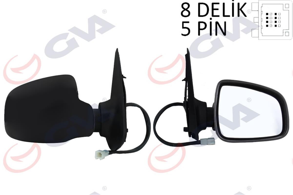 Dış Dikiz Aynası Elektrikli Sağ Dacıa Sandero Stepway 12 Siyah Vm-6804Ehsr