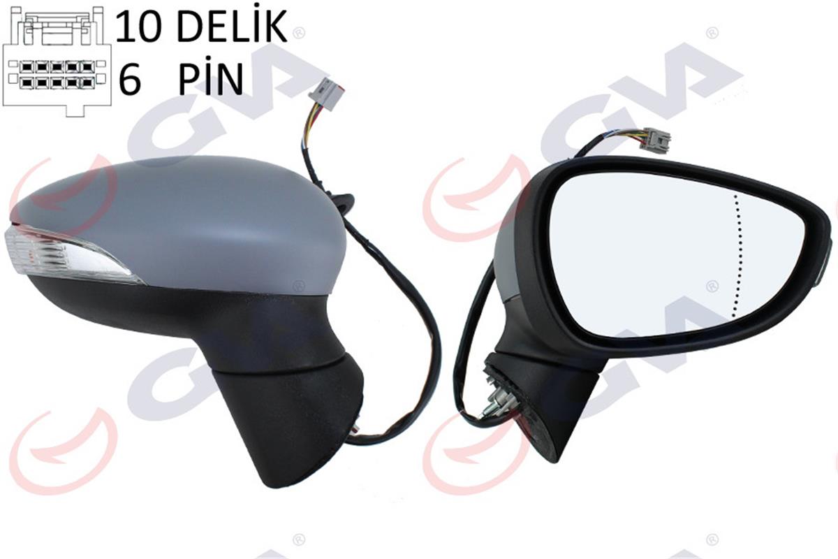 Dış Dikiz Aynası Elektrikli Sağ Fiesta 13 Sinyalli Isıtmalı Astarlı Asferikli Vm