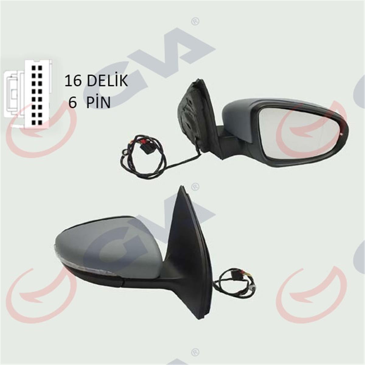 Dış Dikiz Aynası Elektrikli Sağ Isıtmalı Golf 6 2009-2013 Astarlı Sinyalli Vm-61