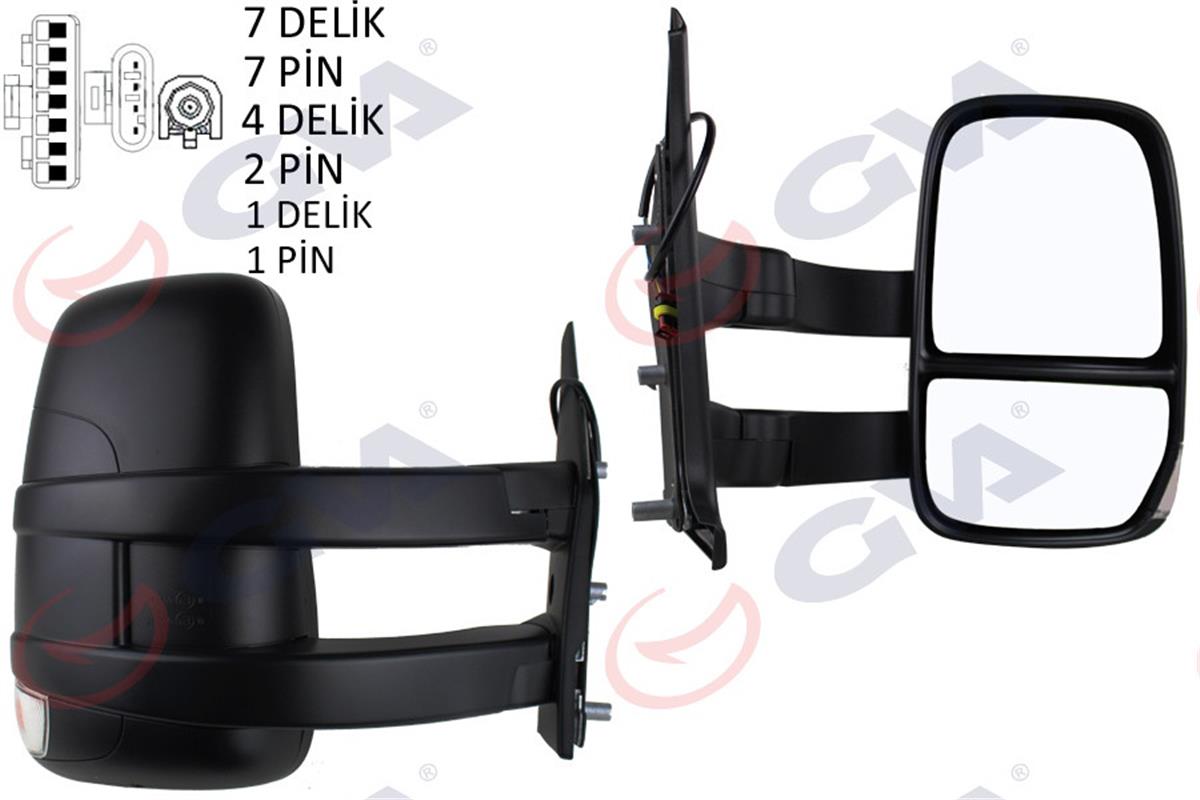 Dış Dikiz Aynası Elektrikli Sağ Iveco Daıly 06-13 Uzun Kol Sinyalli Vm-6951Ehr
