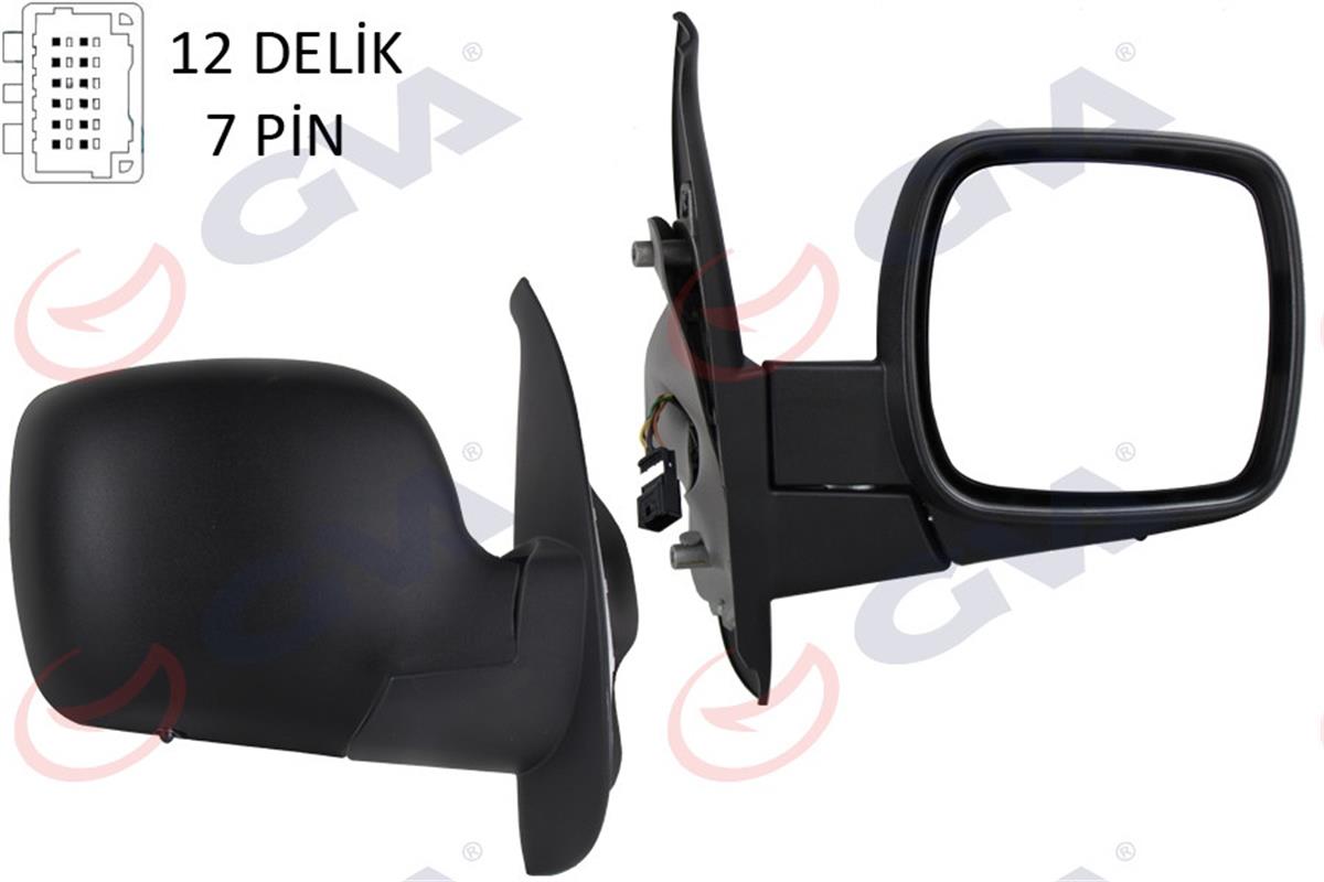 Dış Dikiz Aynası Elektrikli Sağ Kango 08 Sensörlü Vm-6131Ehsr