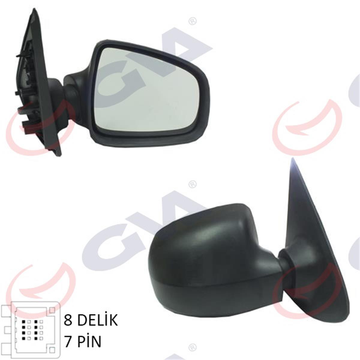 Dış Dikiz Aynası Elektrikli Sağ Logan-Sandero-Logan Mcv 12-14 Konveks Cam Vm-680