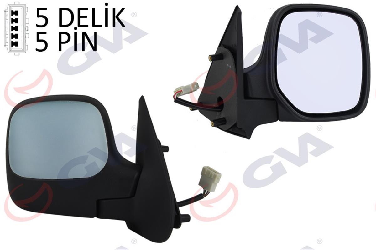 Dış Dikiz Aynası Elektrikli Sağ Partner-Berlingo 96-08 Astarlı Kapaklı Vm-118Ehp