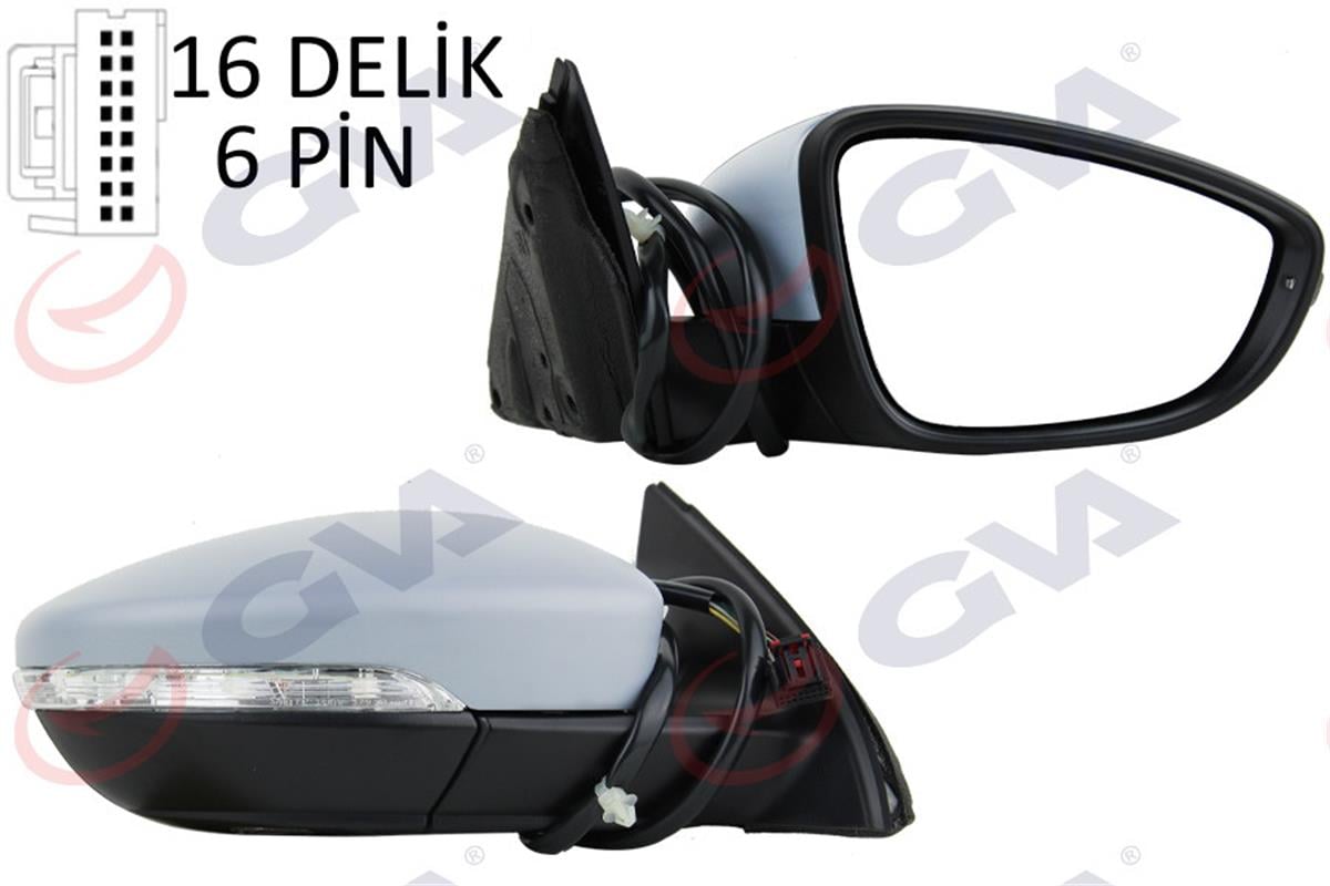 Dış Dikiz Aynası Elektrikli Sağ Passat 11-15 Sinyalli Isıtmalı Astarlı Konveks V