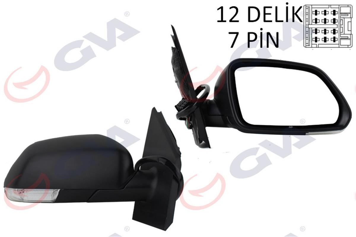 Dış Dikiz Aynası Elektrikli Sağ Polo 05-08 Sinyalli Vm-377Ehr