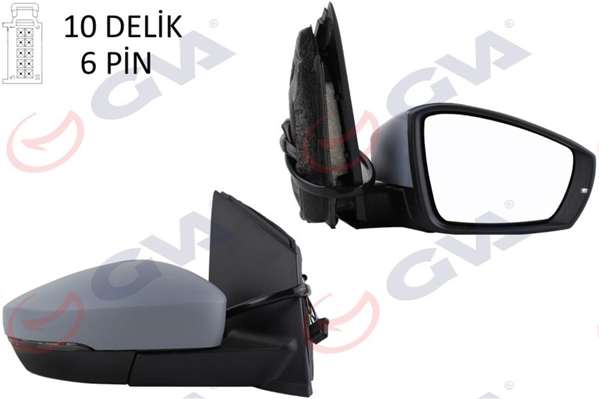 Dış Dikiz Aynası Elektrikli Sağ Polo-Derby 09 Isıtmalı Konveks Astarlı Vm-388Neh