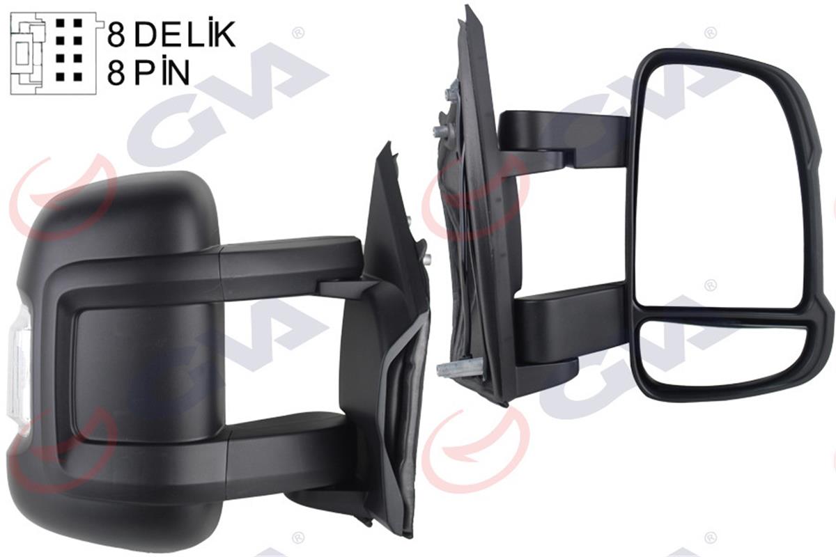 Dış Dikiz Aynası Elektrikli Sinyalli Sağ Ducato-Boxer-Jumper 06 2.2 M 8 Pin Vm-6