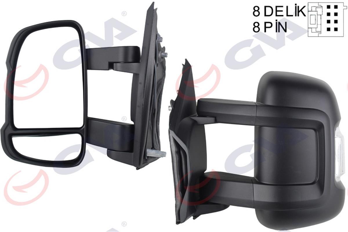 Dış Dikiz Aynası Elektrikli Sinyalli Sol Ducato-Boxer-Jumper 06 2.2 M 8 Pin Vm-6