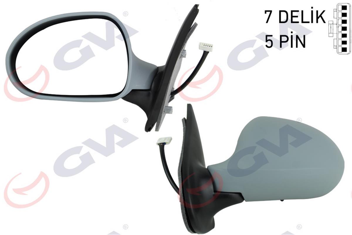 Dış Dikiz Aynası Elektrikli Sol Albea 2010 Mod. Astarlı