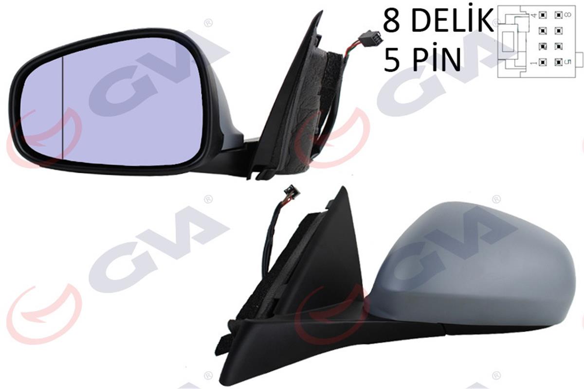 Dış Dikiz Aynası Elektrikli Sol Alfa Romeo Mıto 09 Astarlı Asferik Cam