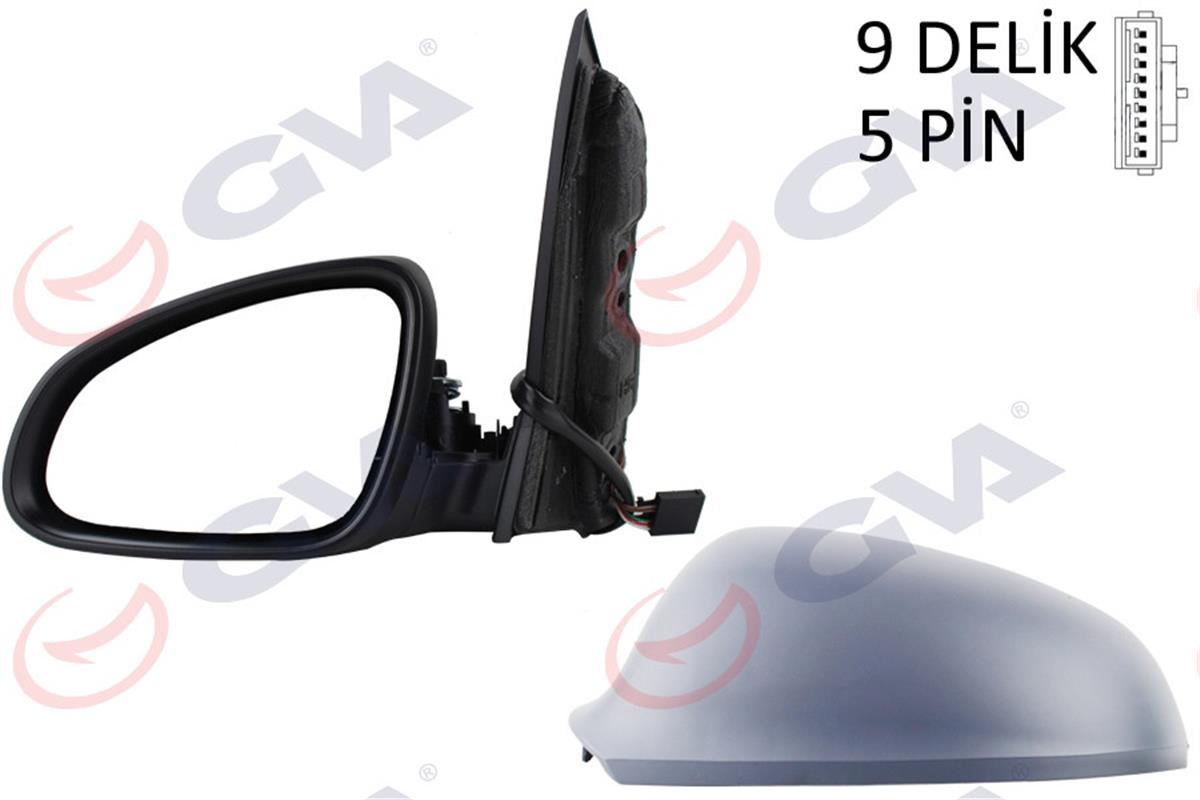 Dış Dikiz Aynası Elektrikli Sol Astra J 09-14 Isıtmalı Astarlı Asferik Vm-973Ehp