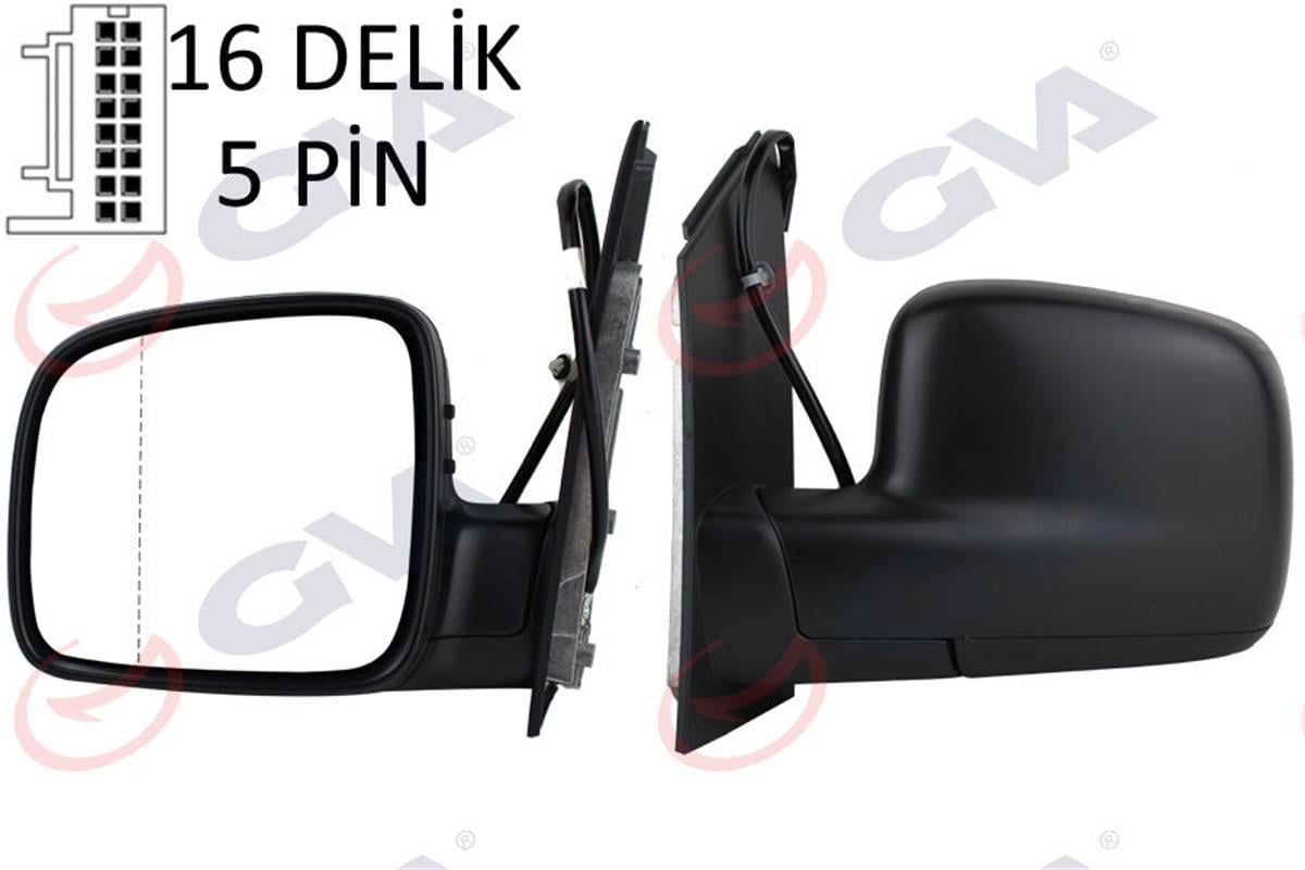 Dış Dikiz Aynası Elektrikli Sol Caddy 04 13 Asferikli Vm-375Ehal