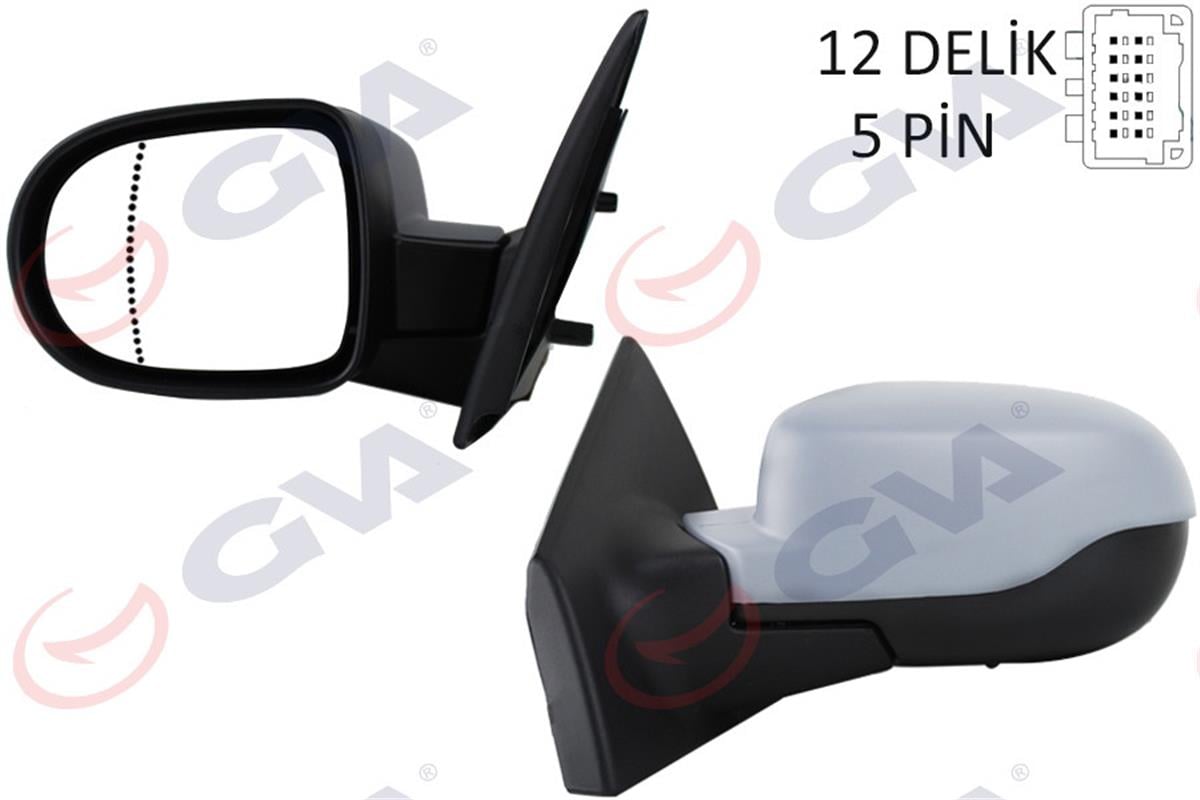 Dış Dikiz Aynası Elektrikli Sol Clio 3 Hb 09 Isıtmalı Astarlı Asferikli Cam 5