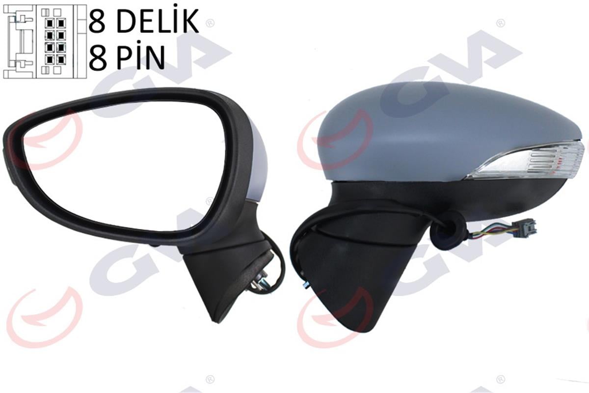 Dış Dikiz Aynası Elektrikli Sol Fiesta 08-11 Otomatik Kat. Sinyalli Isıtmalı Kon