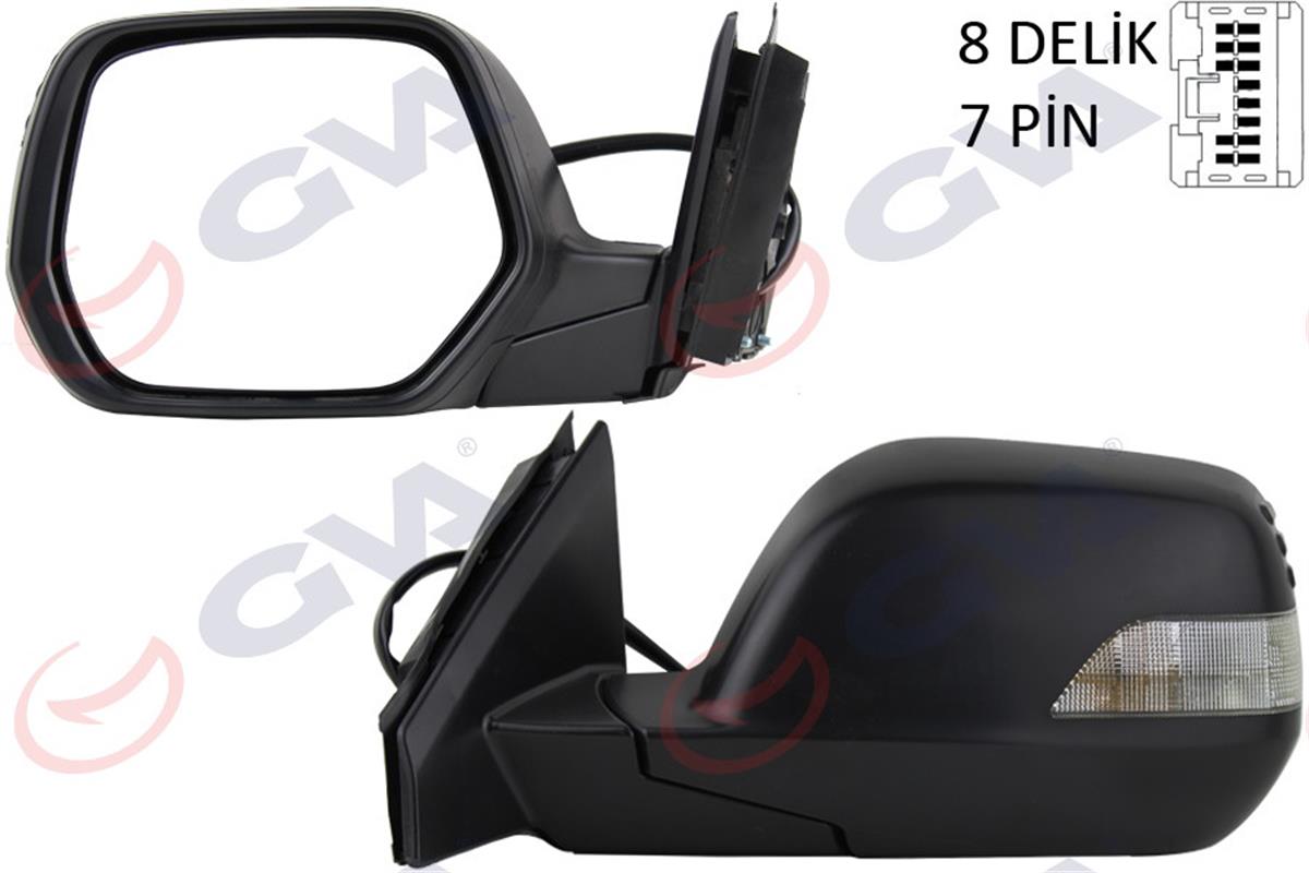 Dış Dikiz Aynası Elektrikli Sol Honda Crv 07 Sinyalli Konveks Vm-6278Ehl
