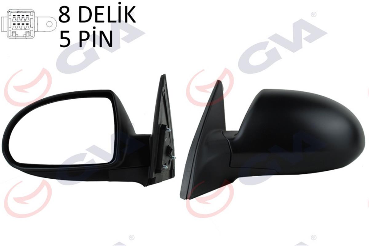Dış Dikiz Aynası Elektrikli Sol Hyundaı Elantra 07-10 Siyah Kapak Konveks