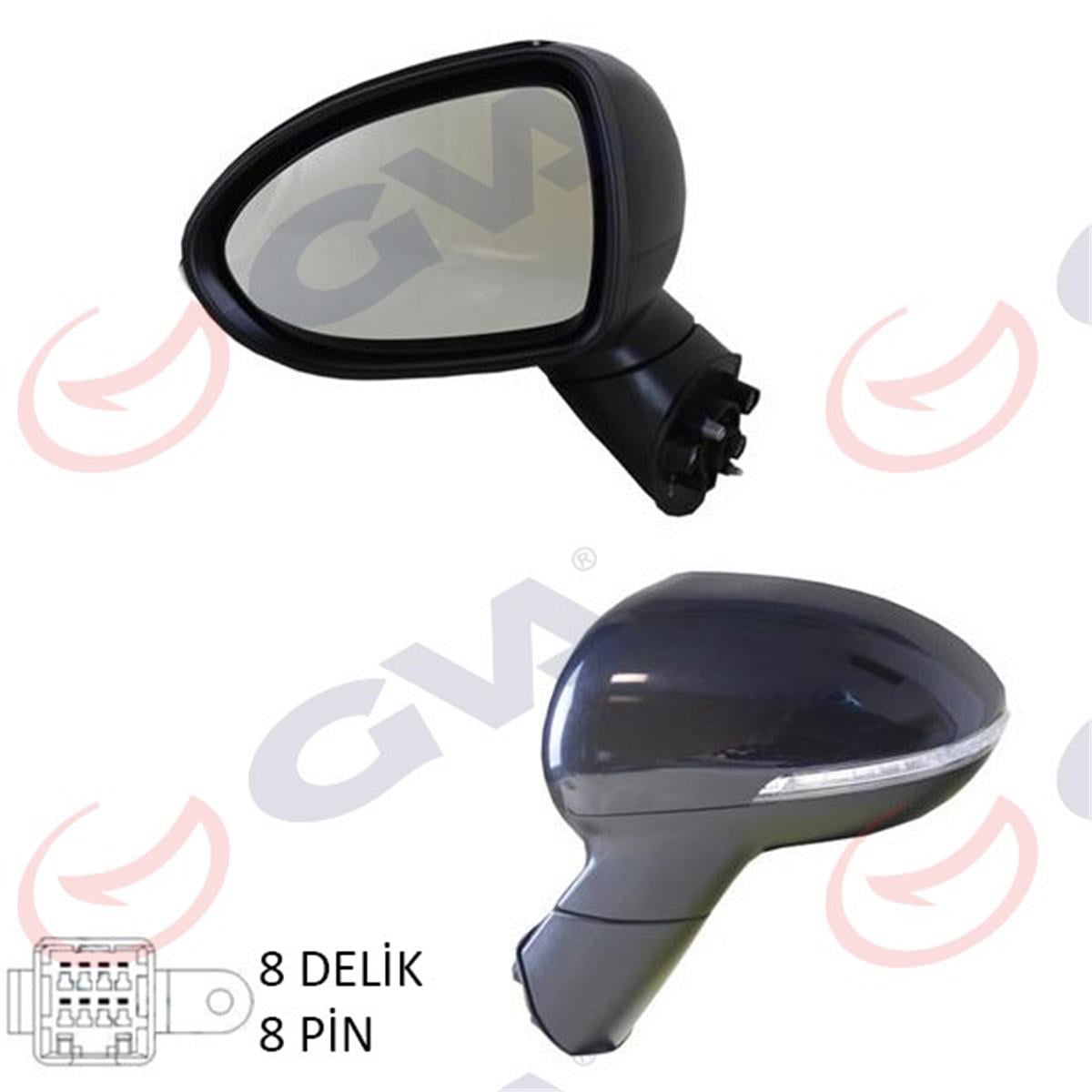 Dış Dikiz Aynası Elektrıklı Sol Kıa Rio 13 Otom. Katlanır Konveks Sinyalli Vm-76
