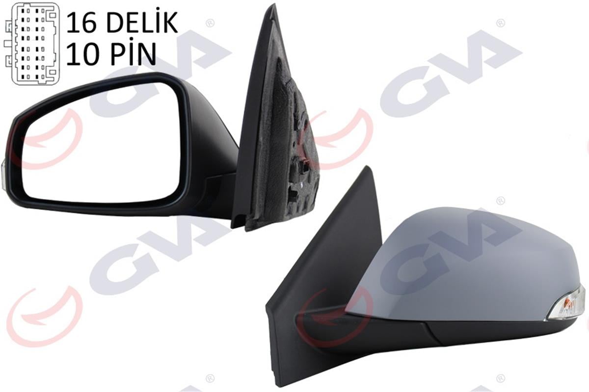 Dış Dikiz Aynası Elektrikli Sol Laguna 07-15 Sinyal Katlan Isıt Sens Asf.Mavi Ca