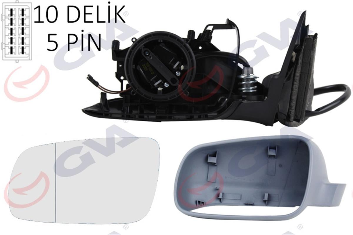 Dış Dikiz Aynası Elektrikli Sol Passat 97-98 Astarlı Vm-189Al