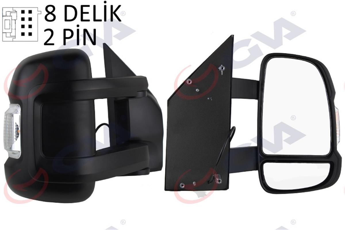 Dış Dikiz Aynası Manuel Sağ Ducato-Boxer-Jumper 06 23.5Mm Konveks Sinyalli Uzun