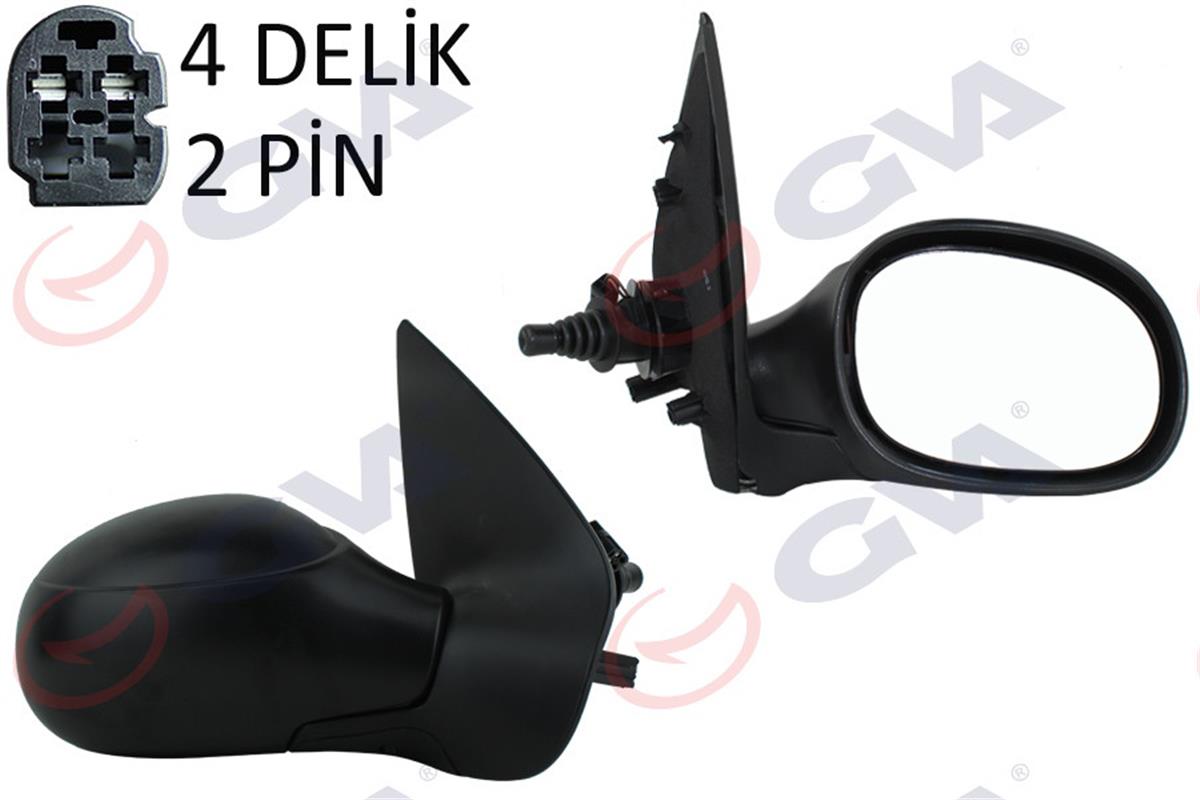 Dış Dikiz Aynası Mekanik Rezistanslı Sağ Peugeot 206 98 Sensörlü Vm-206Hsr