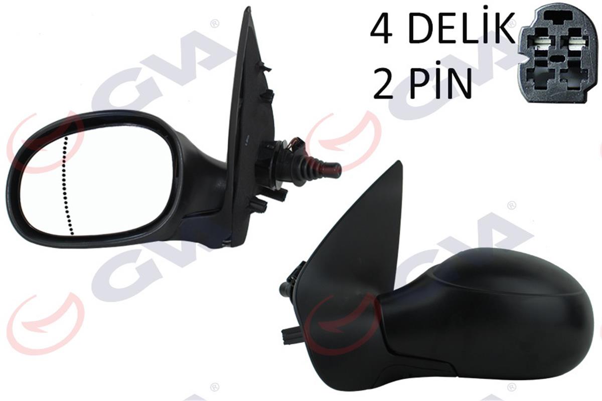 Dış Dikiz Aynası Mekanik Rezistanslı Sol Peugeot 206 98 Asferkli Vm-206Hal