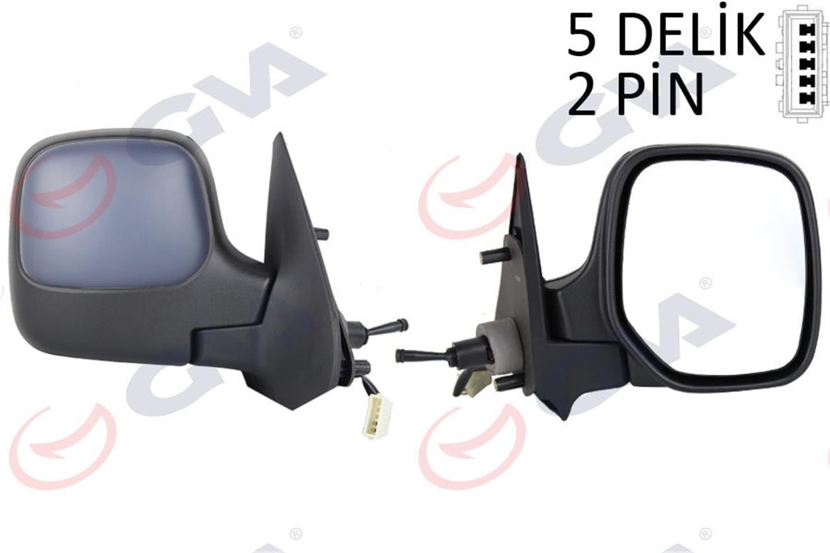 Dış Dikiz Aynası Mekanik Sağ Partner-Berlingo 97-07 Isıtmalı Konveks Astarlı Vm-