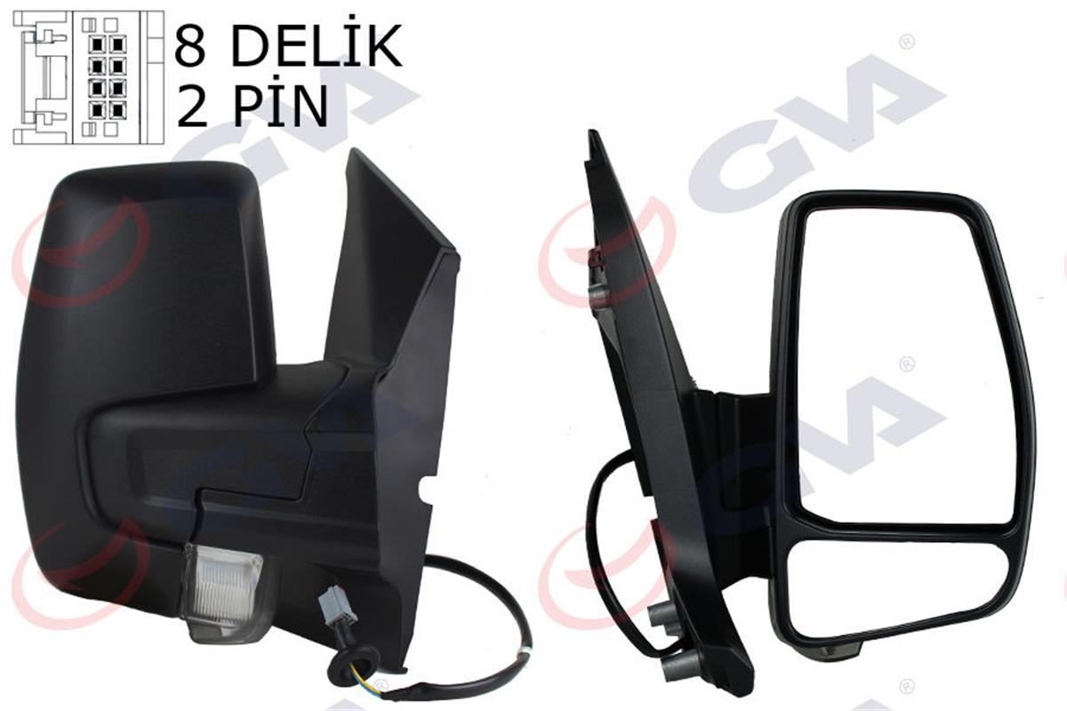 Dış Dikiz Aynası Mekanik Sağ Transit Custom V362 12-20 Desenli-Sinyalli Vm-6325R