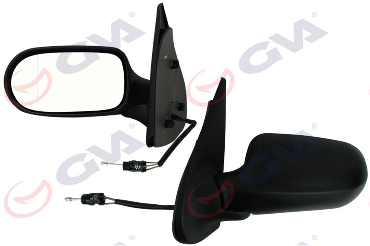 Dış Dikiz Aynası Mekanik Sol Palio 98-03 Siyah Astarlı Asferik Cam Vm-155P-5Dl